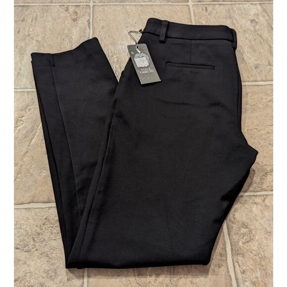NWT Vince Camuto SZ 2 Women's Ponte Ankle Pants Mid-Rise Black F5 - Picture 1 of 6